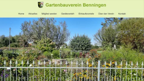 Website des Gartenbauvereins Benningen